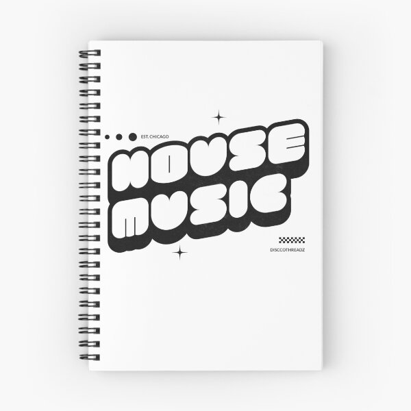 Item preview, HOUSE MUSIC - Y2K Font Vibes (Black)  designed and sold by Discothreadz.