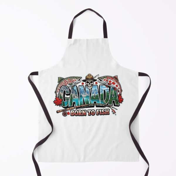 Item preview, Canada Born to Fish Patriotic Art - Rainbow Trout & Rocky Mountains Design designed and sold by SasquatchTrail.