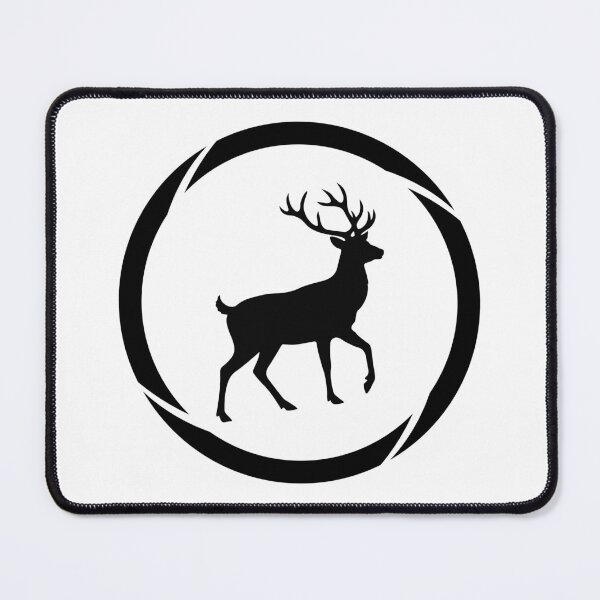 Item preview, Majestic Deer Silhouette in Circular Frame Art designed and sold by Omar-2D.