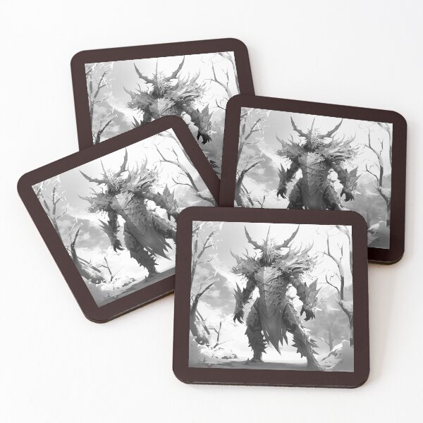 Item preview, Winter Forest Horned Beast Fantasy Warrior designed and sold by inkoutninja.