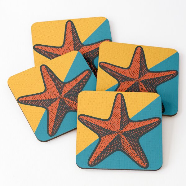 Item preview, Retro Pop Art Starfish | Vibrant Ocean Sea Star Illustration | Bold Coastal Marine Aesthetic Design designed and sold by PaintedPixels01.