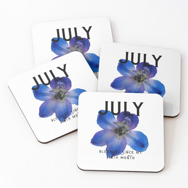 Item preview, July Birth Flower Delphinium Larkspur - Blooming Since My Birth Month - Blue Floral Birthday Gift designed and sold by Boundary100.