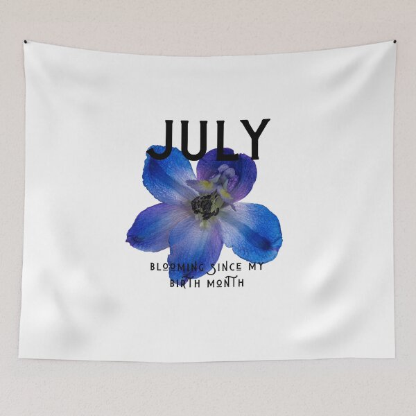 Item preview, July Birth Flower Delphinium Larkspur - Blooming Since My Birth Month - Blue Floral Birthday Gift designed and sold by Boundary100.