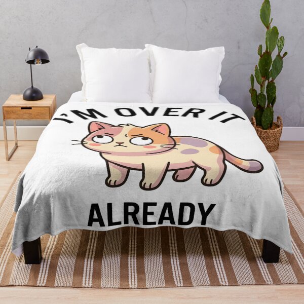 Item preview, Funny Cat I’m Over It Already T-Shirt – Cute Sarcastic Quote designed and sold by DIRTYSKETCHH.