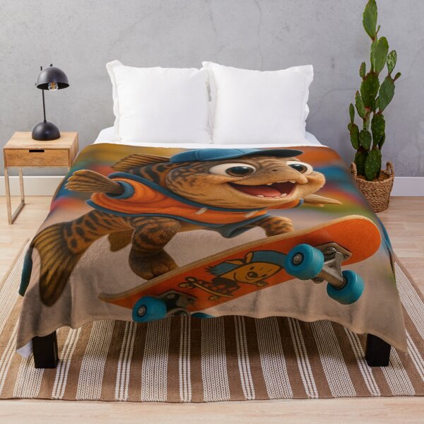 Item preview, Skater Tiger Trout Fish designed and sold by Sillytoe.