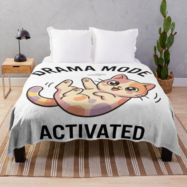 Item preview, Funny Cat Drama Mode Activated T-Shirt – Cute Dramatic Meme designed and sold by DIRTYSKETCHH.