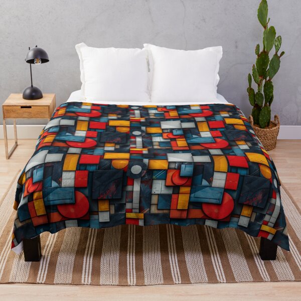 Item preview, Modern Abstract Geometric Block Pattern Art designed and sold by NTGUILTY.