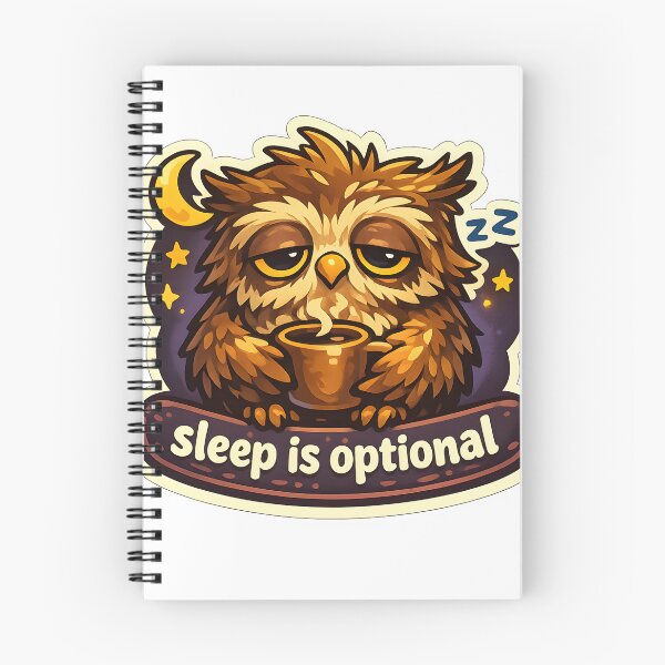 Item preview, "Sleep is Optional" | Relatable Night Owl & Caffeine Enthusiast Art designed and sold by Naviora.