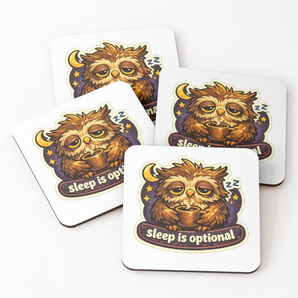 Item preview, "Sleep is Optional" | Relatable Night Owl & Caffeine Enthusiast Art designed and sold by Naviora.