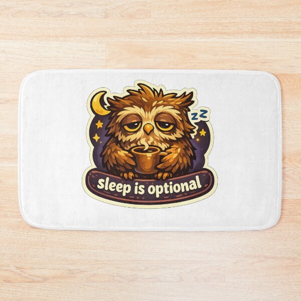 Item preview, "Sleep is Optional" | Relatable Night Owl & Caffeine Enthusiast Art designed and sold by Naviora.