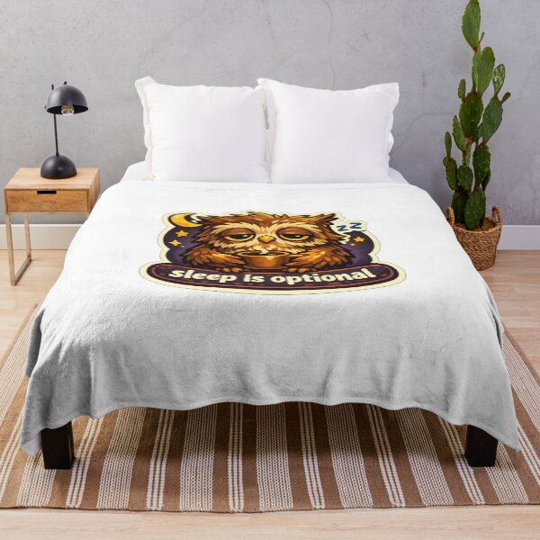 Item preview, "Sleep is Optional" | Relatable Night Owl & Caffeine Enthusiast Art designed and sold by Naviora.