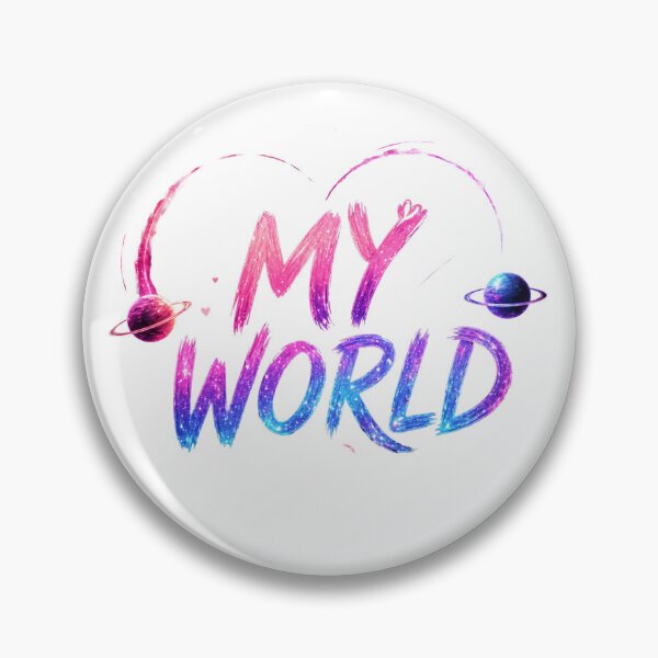 Item preview, My World Cosmic Love Design | Romantic Galaxy Heart Typography Aesthetic designed and sold by Lovestickerco.