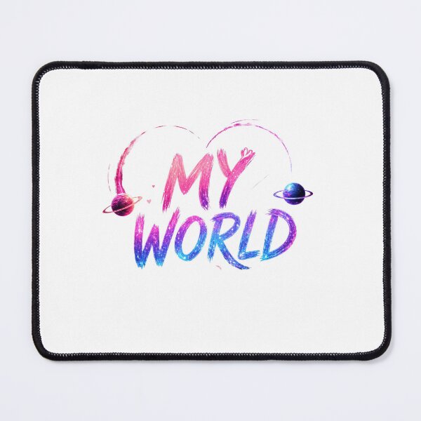 Item preview, My World Cosmic Love Design | Romantic Galaxy Heart Typography Aesthetic designed and sold by Lovestickerco.