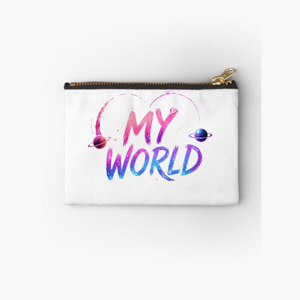 Item preview, My World Cosmic Love Design | Romantic Galaxy Heart Typography Aesthetic designed and sold by Lovestickerco.
