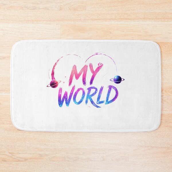 Item preview, My World Cosmic Love Design | Romantic Galaxy Heart Typography Aesthetic designed and sold by Lovestickerco.