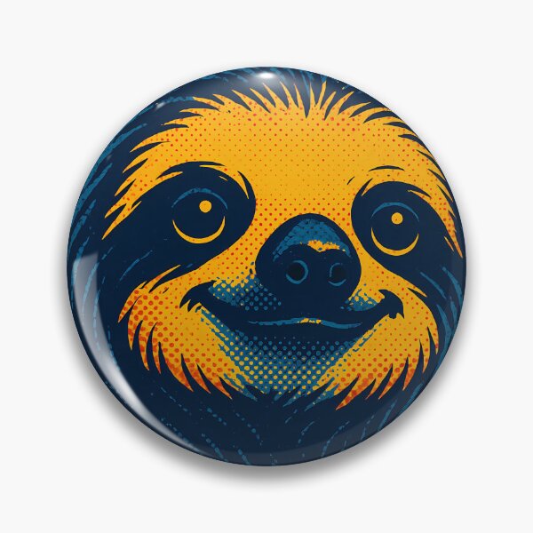 Item preview, Retro Pop Art Sloth | Vibrant Slow Life Jungle Animal Illustration | Bold Tropical Relaxed Aesthetic Design designed and sold by PaintedPixels01.
