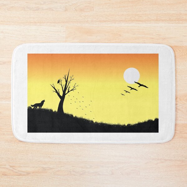 Item preview, The owl sits on a lonely tree. The wolf howls under a tree. Birds fly to the south. Approximation of winter designed and sold by ArtEventET.