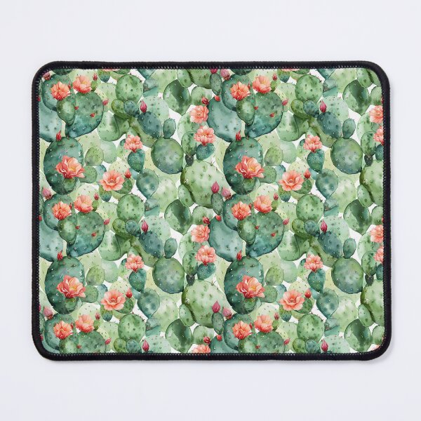 Item preview, Watercolor Blooming Prickly Pear Cactus Pattern designed and sold by NTGUILTY.