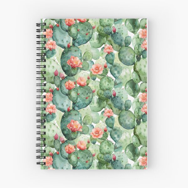 Item preview, Watercolor Blooming Prickly Pear Cactus Pattern designed and sold by NTGUILTY.