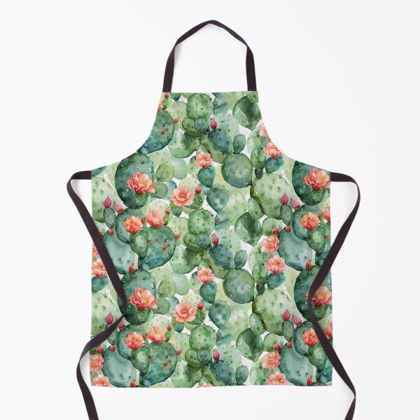 Item preview, Watercolor Blooming Prickly Pear Cactus Pattern designed and sold by NTGUILTY.