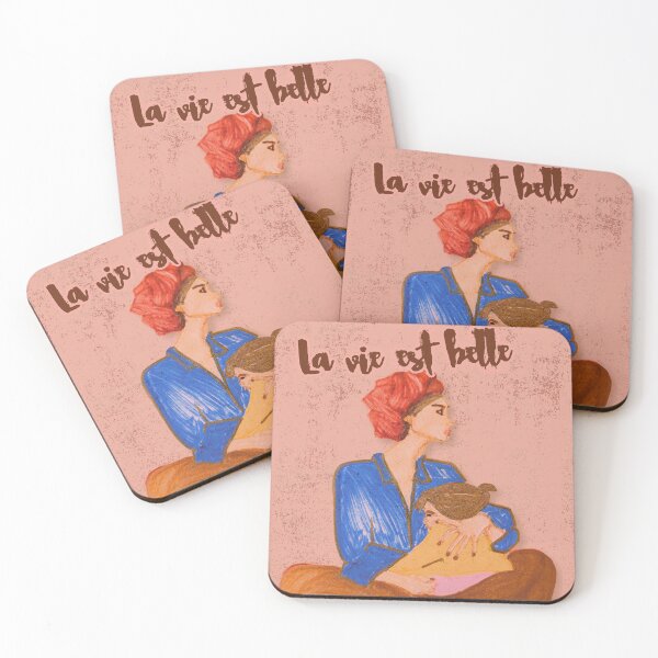 Item preview, La Vie Est Belle Motherhood Art | Boho Mother and Child Illustration designed and sold by DarLenn..