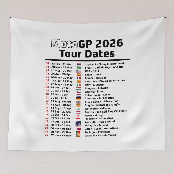 Item preview, MotoGP 2026 Tour Dates (updated) designed and sold by fullstackphotos.