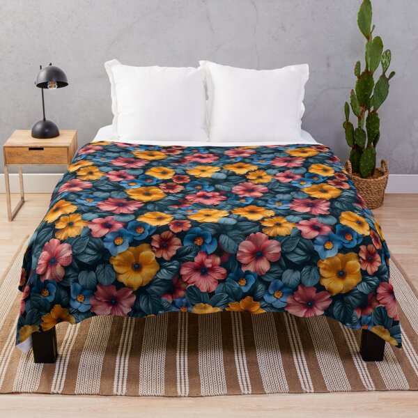 Item preview, Vibrant Floral Garden with Moody Teal Foliage designed and sold by NTGUILTY.