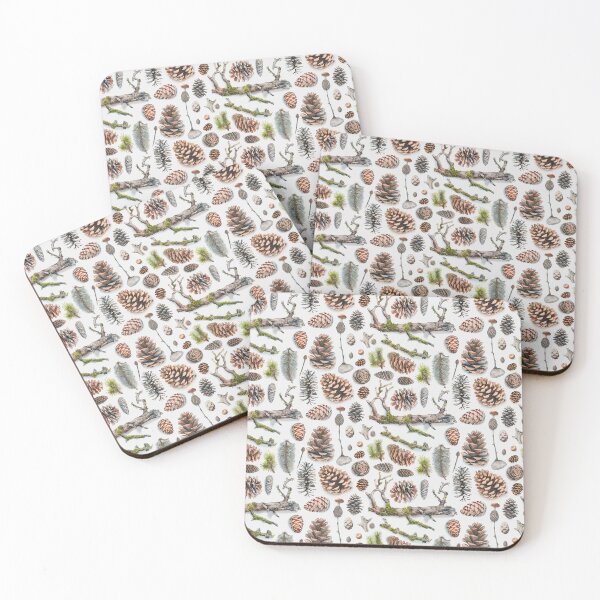 Item preview, Watercolor Forest Treasures Pinecones and Moss designed and sold by NTGUILTY.
