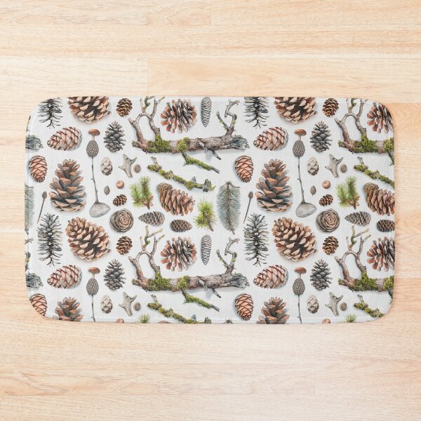 Item preview, Watercolor Forest Treasures Pinecones and Moss designed and sold by NTGUILTY.