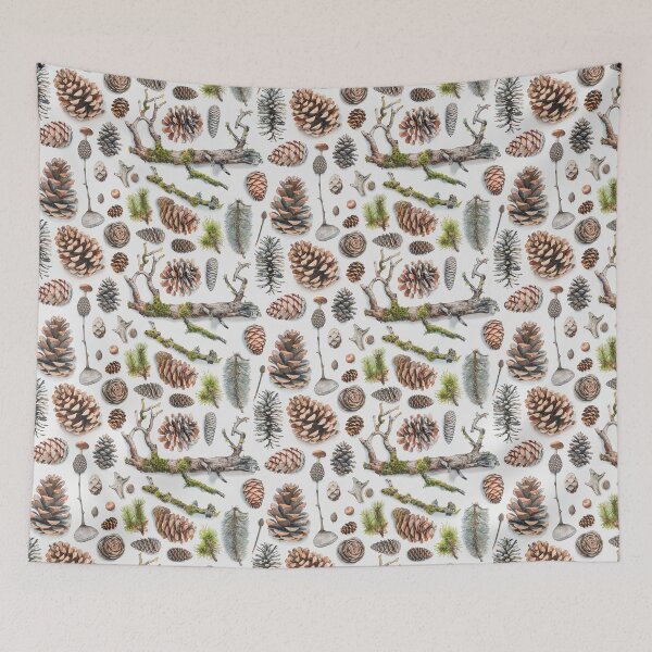 Item preview, Watercolor Forest Treasures Pinecones and Moss designed and sold by NTGUILTY.