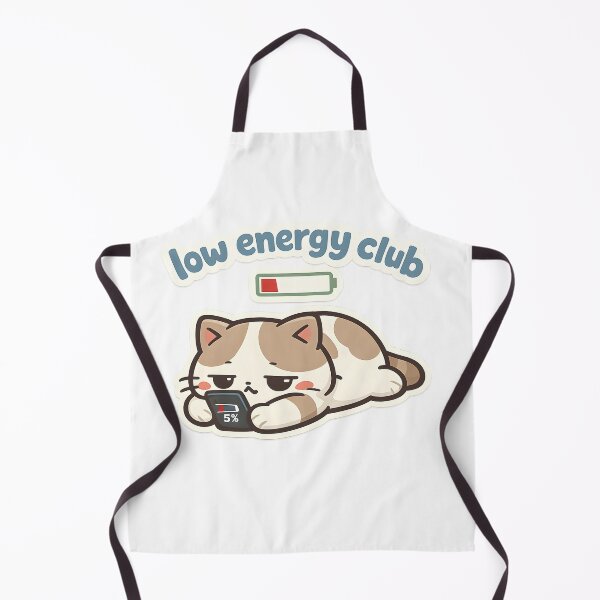 Item preview, "Low Energy Club: Cat Mode | Relatable Lazy Cat & Phone Addict Art" designed and sold by Naviora.