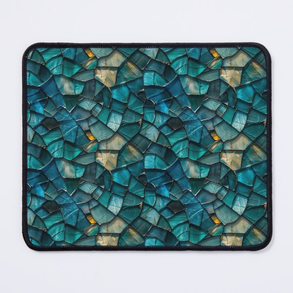 Item preview, Teal and Blue Stained Glass Mosaic Pattern designed and sold by NTGUILTY.