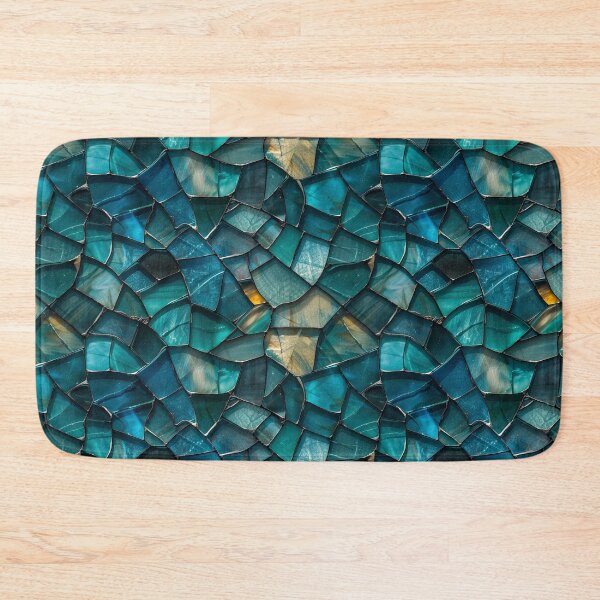 Item preview, Teal and Blue Stained Glass Mosaic Pattern designed and sold by NTGUILTY.