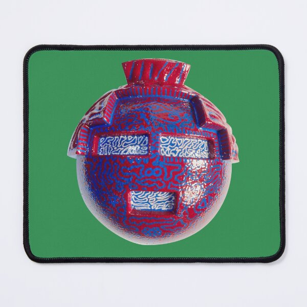 Item preview, Ancient Tribal Mask Emoji – Pre-Columbian Warrior Face, Indigenous Art designed and sold by AncestralNeoPop.
