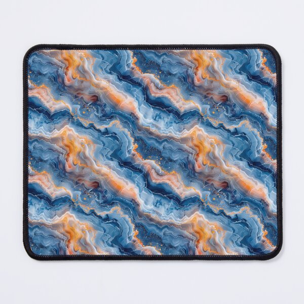 Item preview, Blue and Gold Marble Agate Pattern designed and sold by NTGUILTY.