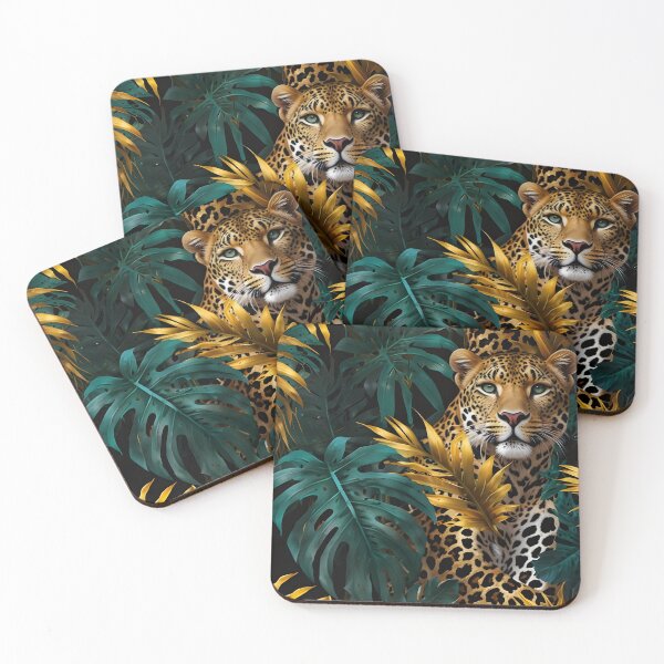 Item preview, 80s Glamoratti Leopard and Palm Maximalist Pattern designed and sold by Glitchart66.