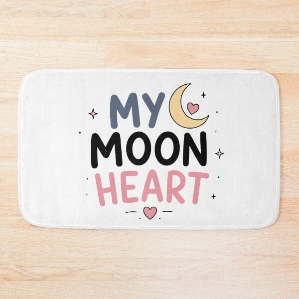 Item preview, My Moon Heart Cute Minimal Design | Romantic Moon Love Typography designed and sold by Lovestickerco.