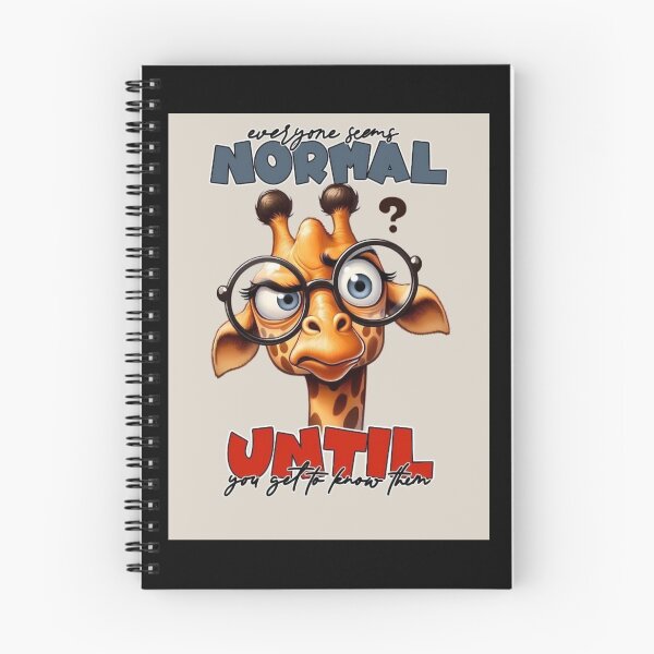 Item preview, "Everyone Seems Normal" – Sassy Giraffe Skeptic Sticker designed and sold by UrbanCanvas 111.