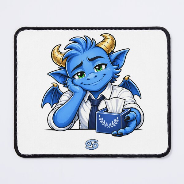 Item preview, Cancer Zodiac Dragon Emotional Support Office Mascot Design designed and sold by Fangtasia77.