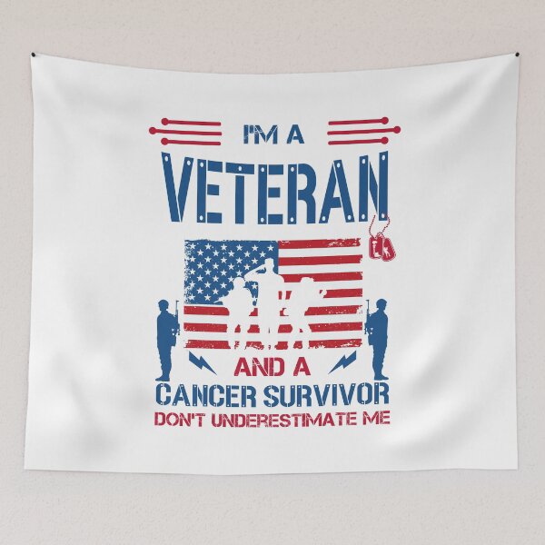 Item preview, I'm a veteran and a cancer survivor don't underestimate me designed and sold by HopeeART.