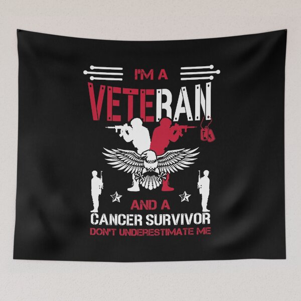 Item preview, I'm a veteran and a cancer survivor don't underestimate me designed and sold by HopeeART.
