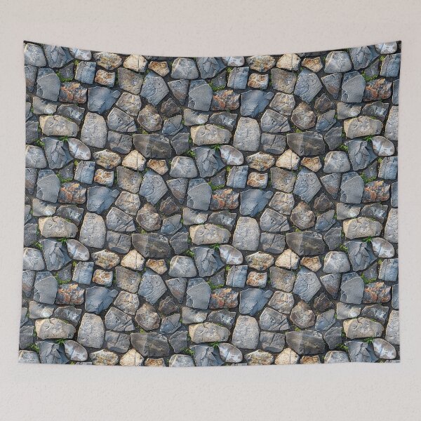 Item preview, Rustic Stone Cobblestone Path with Green Moss designed and sold by NTGUILTY.