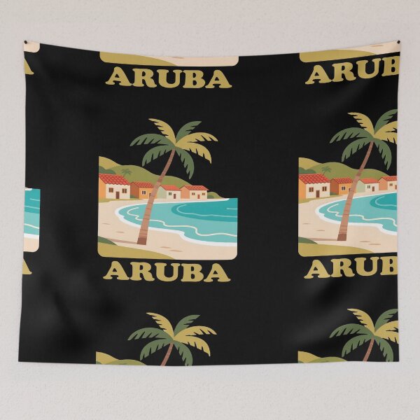Item preview, Aruba beach palm tree designed and sold by blankshirt.