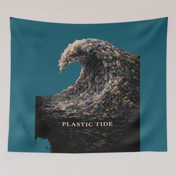 Item preview, Plastic Tide Ocean Pollution Environmental Awareness Plastic Waste Marine Conservation Design designed and sold by OrbitOfMind.
