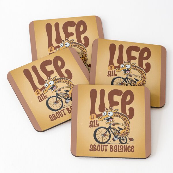 Item preview, "Life is All About Balance" – Chaotic Giraffe on a Bicycle designed and sold by GrimNest.