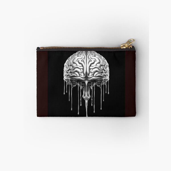 Item preview, Melting Brain Black and White Surreal Art designed and sold by inkoutninja.