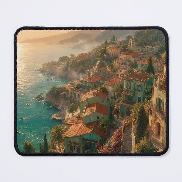Item preview, Mediterranean Coastal Village Jade and Terracotta designed and sold by Glitchart66.