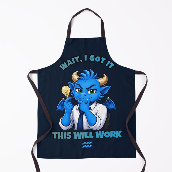 Item preview, Aquarius Zodiac Dragon Innovative Genius Office Mascot Design designed and sold by Fangtasia77.