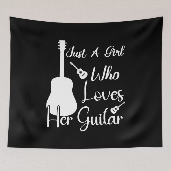 Item preview, Just A Girl Who Loves Her Guitar designed and sold by HopeeART.