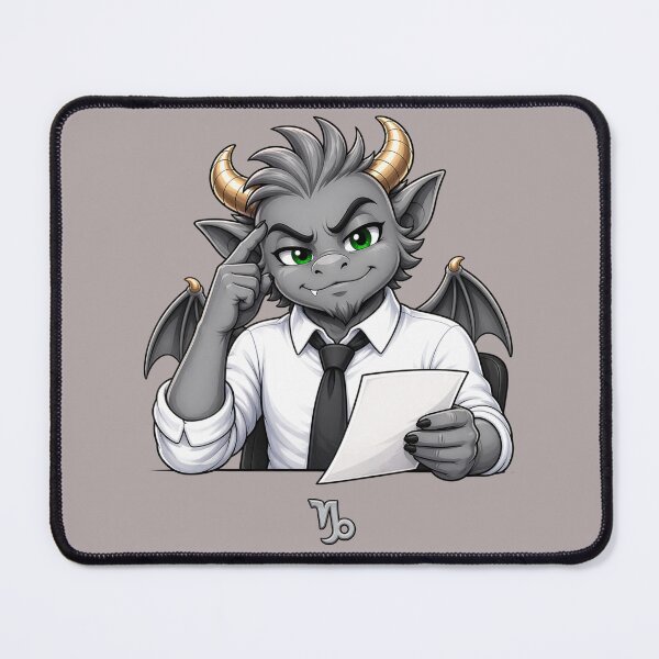 Item preview, Capricorn Zodiac Dragon Executive Office Mascot Sticker Design designed and sold by Fangtasia77.